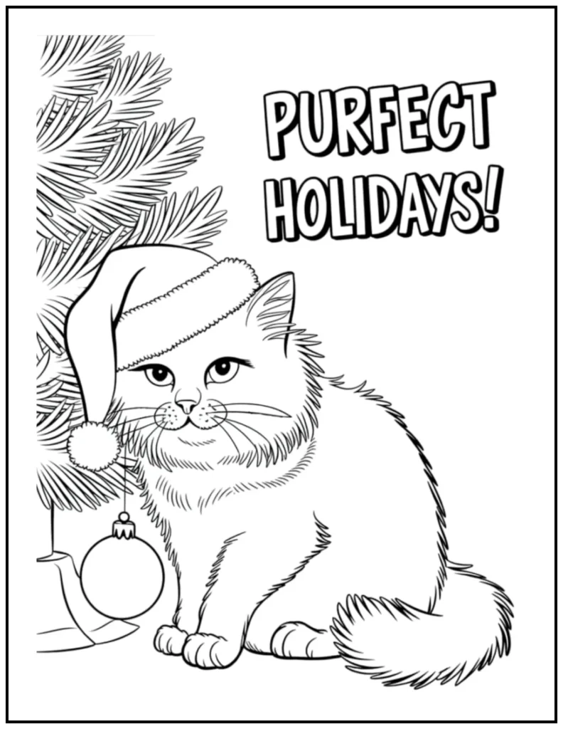 cozy Christmas cat