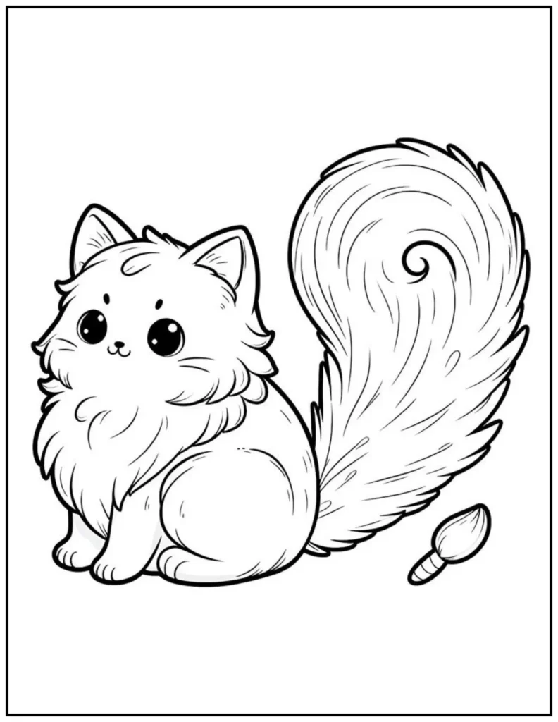 Fluffy Tailed cat