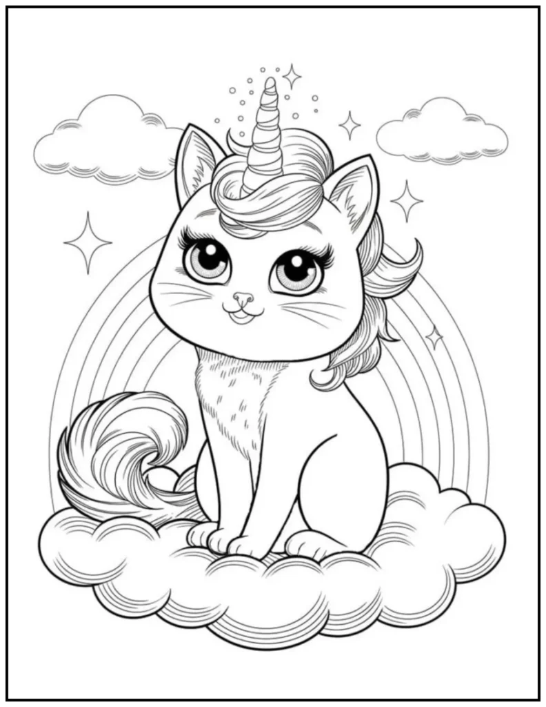 Cat on clouds
