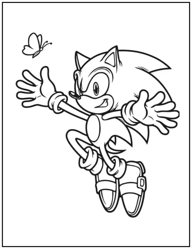 Sonic and a butterfly is great for kids who love gentle scenes