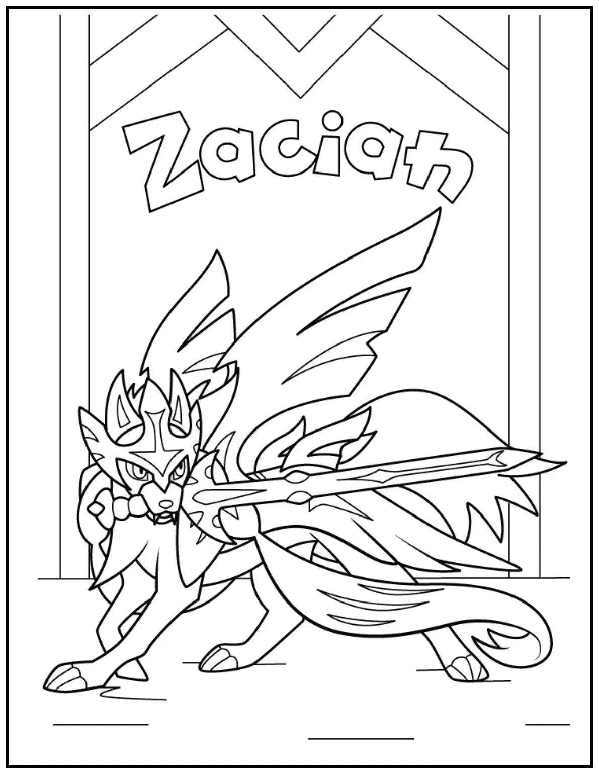 Zacian holds its sword
